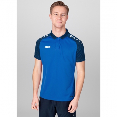 JAKO Sport-Polo Performance (Polyester-Micro-Mesh, atmungsaktiv, schnelltrocknend) royalblau/marine Herren